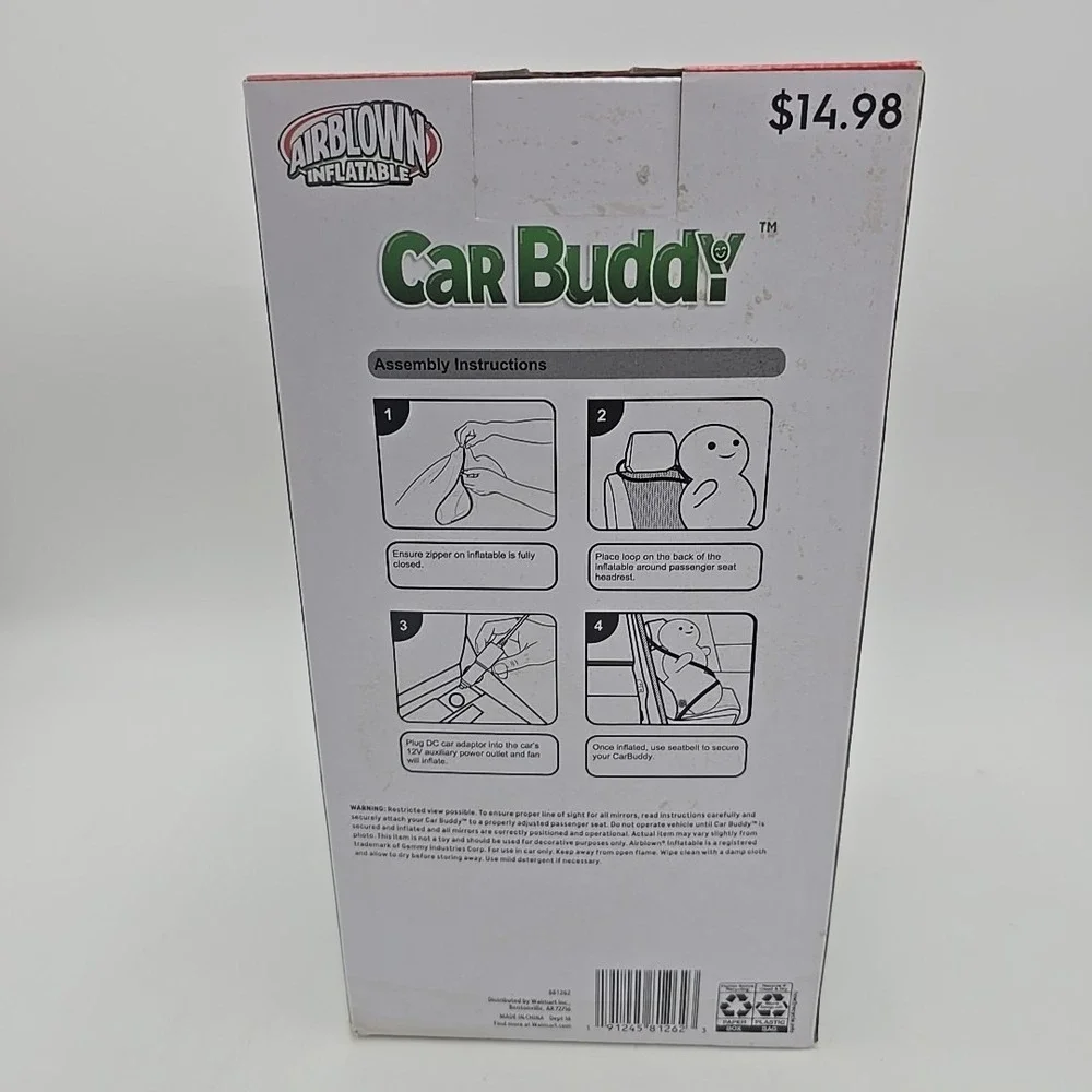 Christmas‎ Inflatable Gemmy Airblown Elf Car Buddy 3ft Energy Efficient LED NIB